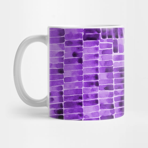 Watercolor abstract rectangles - purple by wackapacka